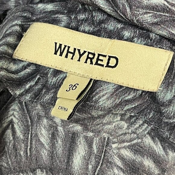 WHYRED Grey Feather Print‎ Dress - Picture 3 of 4